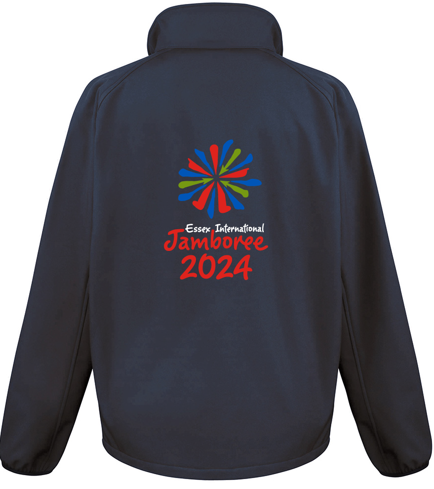 EIJ 2024 Adult Black Softshell With Back Embroidery