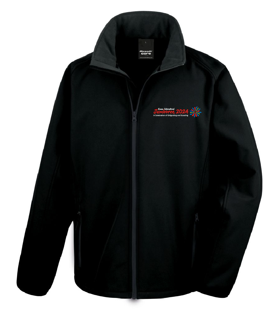 EIJ 2024 Adult Black Softshell With Back Embroidery