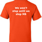 MS Society Orange Supporter T-Shirt